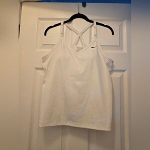 Nike XL White Built in Sports Bra Top